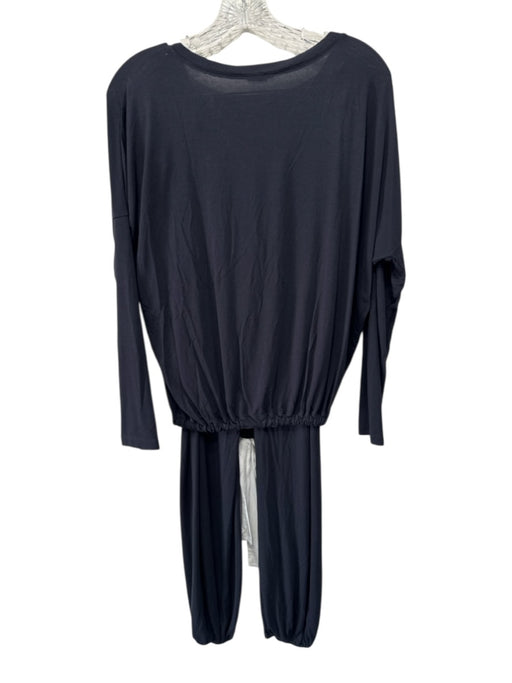 Eberjey Size XS Black Tencel Blend Long Sleeve Bow Pants 2 Piece Pajamas Black / XS