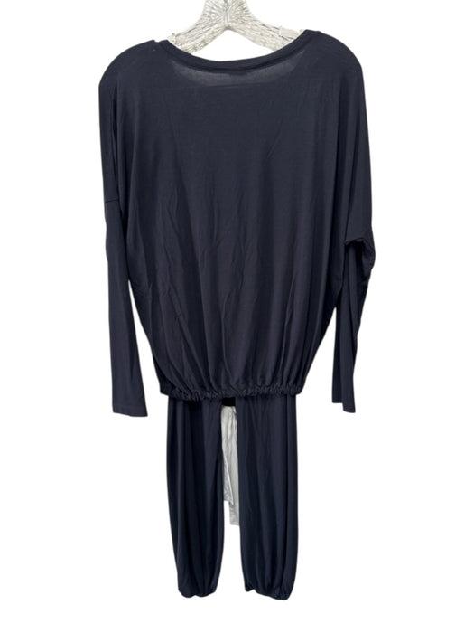 Eberjey Size XS Black Tencel Blend Long Sleeve Bow Pants 2 Piece Pajamas Black / XS
