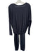 Eberjey Size XS Black Tencel Blend Long Sleeve Bow Pants 2 Piece Pajamas Black / XS