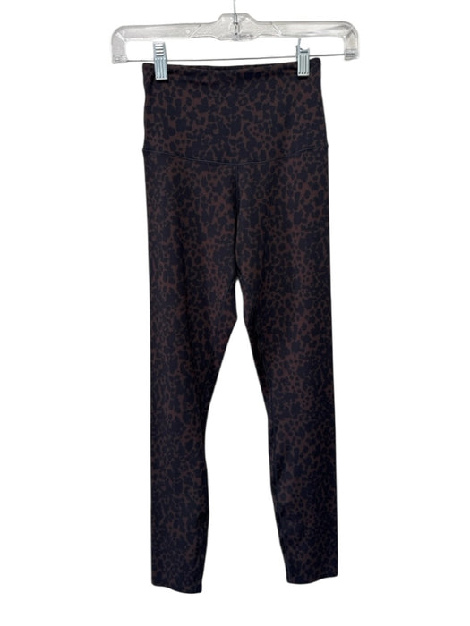 Rhone Size XS Brown & Black Print Polyester Blend Animal Print Leopard Leggings Brown & Black Print / XS