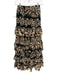 Love The Label Size XS Tan & black Polyester Elastic Waist Floral Tiered Skirt Tan & black / XS