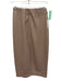 Brochu Walker Size XS Beige Pink PU Leather Side Zip Pencil Front Slit Skirt Beige Pink / XS