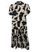 Brochu Walker Size XS Black & White Cotton Palm Frond Print Button Down Dress Black & White / XS