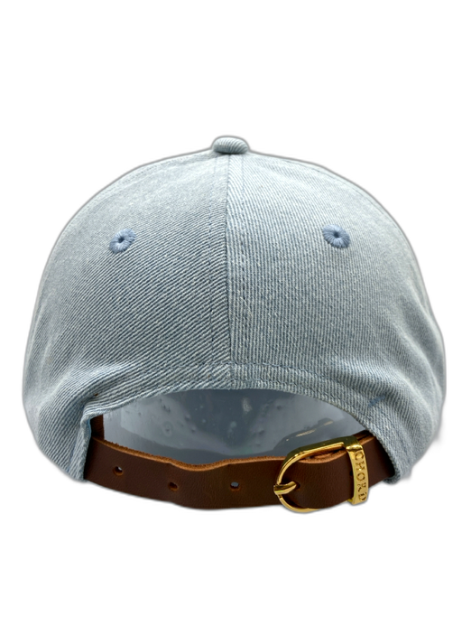 Chord Light blue & brown Cotton & Leather Denim Adjustable Baseball Hat Light blue & brown / One Size