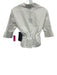 Tuckernuck Size XS White Cotton Blend Half Sleeve Smocked Waist Collar Top White / XS