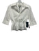 Tuckernuck Size XS White Cotton Blend Half Sleeve Smocked Waist Collar Top White / XS