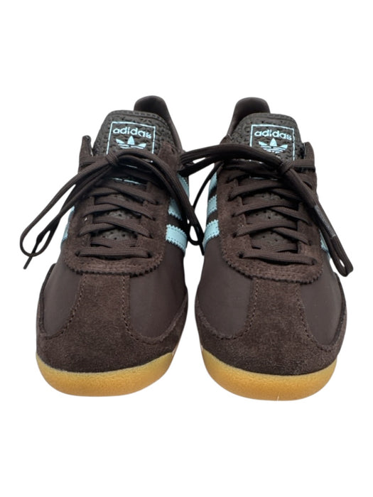 Adidas Shoe Size 6.5 Brown & Aqua Leather Low Top Lace Up Sneakers Brown & Aqua / 6.5