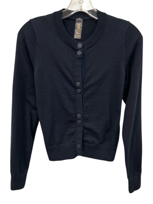 Rhone Size XS Navy Blue Polyester & Cotton Button Front Cardigan Sweater Navy Blue / XS