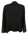 L'agence Size 2 Black Polyester & Viscose Double Breasted Blazer Jacket Black / 2