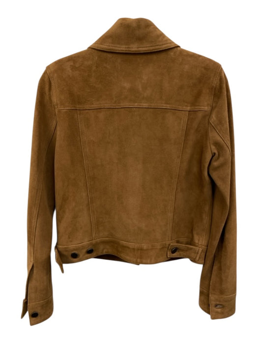 Banana Republic Size XS Tan Goat Suede Button Front Pockets Trucker Jacket Tan / XS