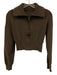 Alo Size XS/S Brown Cropped Zip Front Jacket Brown / XS/S