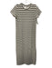 Spanx Size XS White & Black Stripe Short Sleeve Full Length Dress White & Black / XS