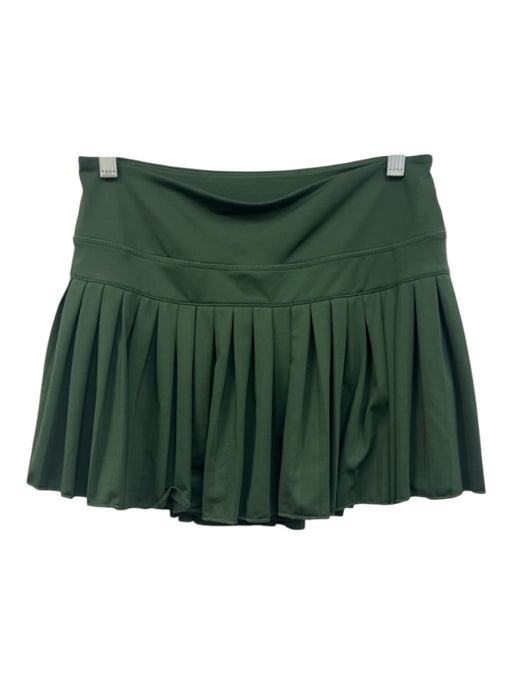 Goldhinge Size XS/S Green Synthetic Pleated Elastic Waist Athletic Skort Green / XS/S