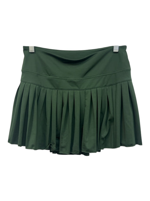 Goldhinge Size XS/S Green Synthetic Pleated Elastic Waist Athletic Skort Green / XS/S