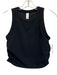 Alo Size S Black Modal & Cotton Sleeveless Ruched Athletic Top Black / S