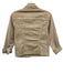 L'agence Size S Tan Cotton Denim Raw Hem Button Up Jacket Tan / S