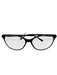Tom Ford Black Acetate Gold Accents T Clear Lens Cat Eye Glasses Black