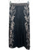 Caballero Size XS Black & Beige Polyester & Viscose Abstract Leaf Print Skirt Black & Beige / XS