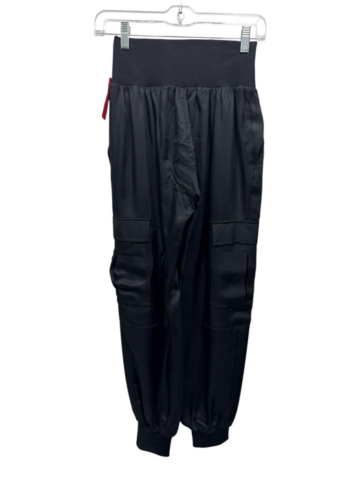 5a7 Cinq a Sept Size XS Black Cotton Blend Elastic Waist Cargo Pockets Pants Black / XS