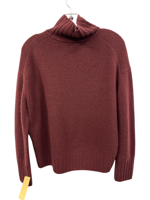 Banana Republic Size XS Burgundy Red Cashmere Knit Turtle Neck Sweater Burgundy Red / XS