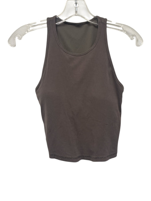 Vuori Size Est XS Taupe Purple Sleeveless Ribbed Padded Shelf Bra Top Taupe Purple / Est XS