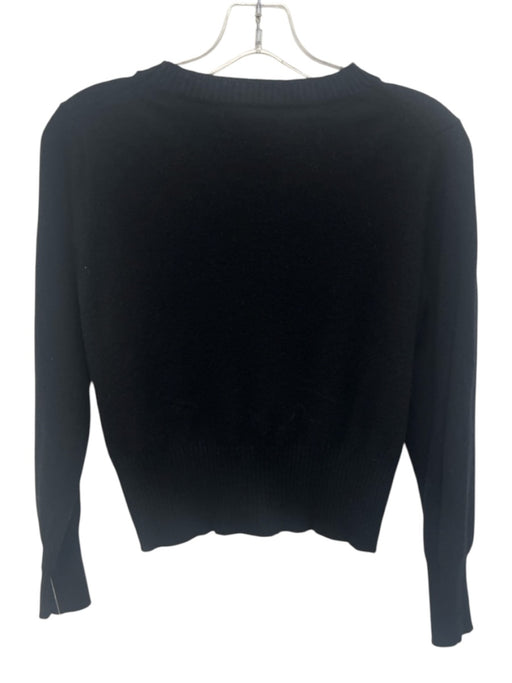 J Crew Size Small Black Cashmere Long Sleeve Ribbed Knit Sweater Black / Small