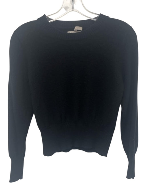 J Crew Size Small Black Cashmere Long Sleeve Ribbed Knit Sweater Black / Small