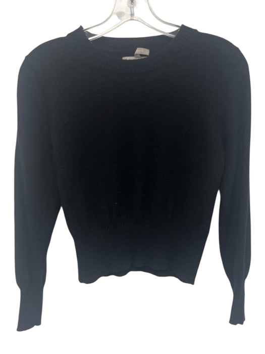 J Crew Size Small Black Cashmere Long Sleeve Ribbed Knit Sweater Black / Small