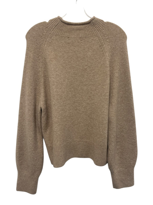J Crew Size Small Beige Polyamide Blend Long Sleeve Ribbed Mock Neck Sweater Beige / Small