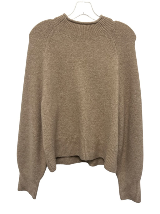J Crew Size Small Beige Polyamide Blend Long Sleeve Ribbed Mock Neck Sweater Beige / Small