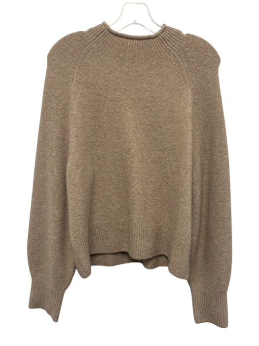 J Crew Size Small Beige Polyamide Blend Long Sleeve Ribbed Mock Neck Sweater Beige / Small