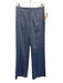 Veronica Beard Size 2 Blue Linen Blend Wide Leg High Rise Pleated Pants Blue / 2