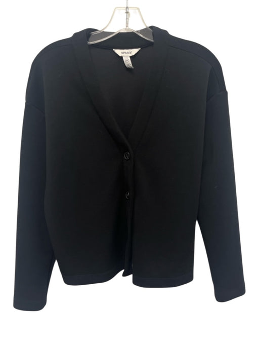 Spanx Size XS Black Long Sleeve Button Front Cardigan Sweater Black / XS