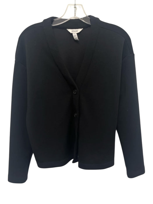 Spanx Size XS Black Long Sleeve Button Front Cardigan Sweater Black / XS