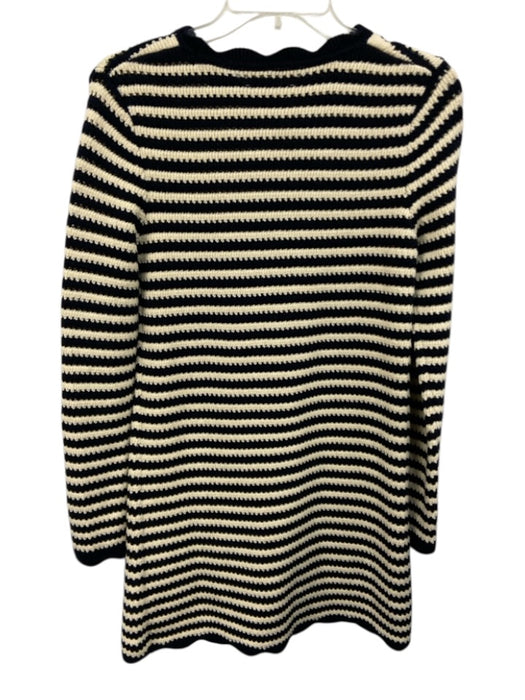 Ciao Lucia Size XS Navy & white Cotton Blend Long Sleeve Knit Stripe Dress Navy & white / XS