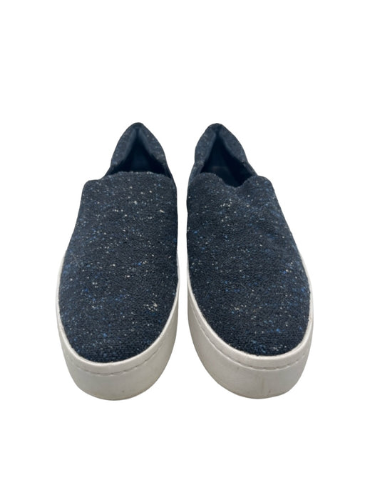 Vince Shoe Size 7.5 Navy & white Textile Slip On Platform Sneakers Navy & white / 7.5