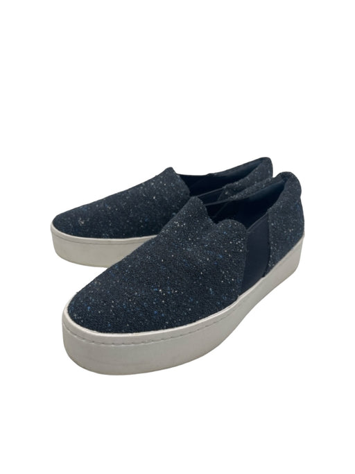 Vince Shoe Size 7.5 Navy & white Textile Slip On Platform Sneakers Navy & white / 7.5