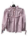 Sea New York Size XXS Lavendar Cotton Blend Long Sleeve Ruffle Detail Top Lavendar / XXS