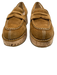 Prada Shoe Size 37 Caramel Brown Suede & Cork Contrast Stitch Cork Wedge Loafers Caramel Brown / 37