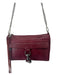 Rebecca Minkoff Red & Silver Leather Clasp Crossbody Top Zip Silver hardware Bag Red & Silver / S