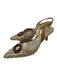 Manolo Blahnik Shoe Size 39 Beige Tweed Slingback Pointed Toe Pumps Beige / 39