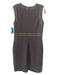 St. John Size 12 Brown Missing Fabric Sleeveless Back Zip Dress Brown / 12