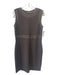 St. John Size 12 Brown Missing Fabric Sleeveless Back Zip Dress Brown / 12