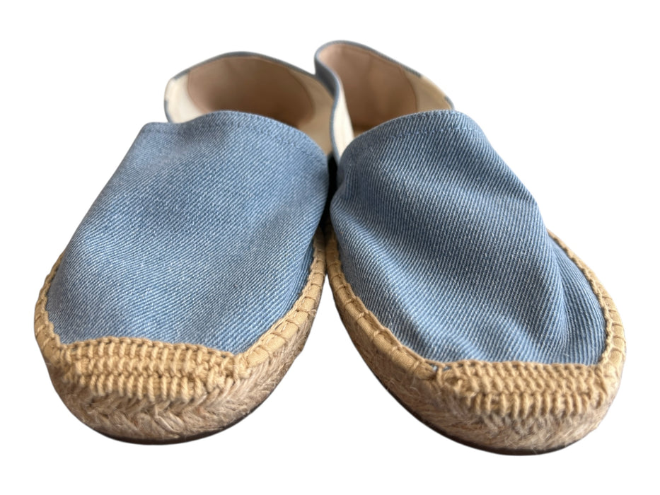 Soludos Shoe Size 6 Blue Canvas Round Toe Toe Cap Flat Espadrille Shoes Blue / 6