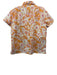 J. Crew Size M Orange & cream Cotton Drawstring Floral Button Down Short Set Orange & cream / M