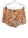 J. Crew Size M Orange & cream Cotton Drawstring Floral Button Down Short Set Orange & cream / M