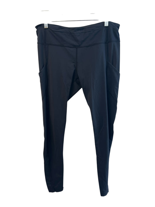 Lululemon Size 12 Black No Fabric Tag Adjustable Waist seam detail Leggings Black / 12
