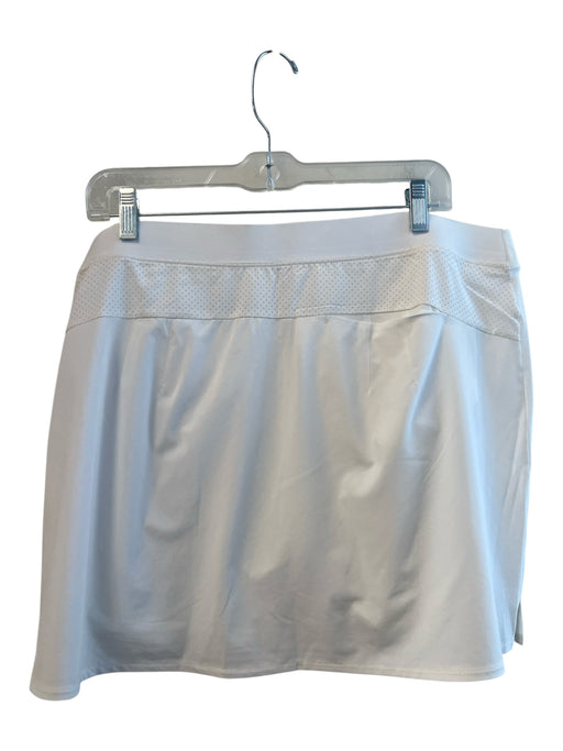 RLX Ralph Lauren Size XL White Polyester Elastic Waist solid color Skort Skirt White / XL