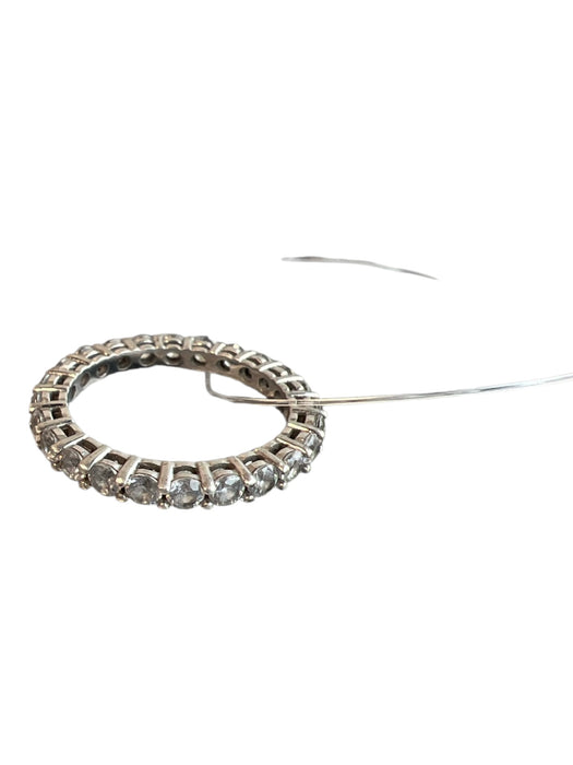 No Brand Silver Sterling Silver Studded Thin Ring Silver