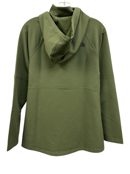 The North Face Size M Green Poly Blend Zip Front Long Sleeve Hooded Jacket Green / M